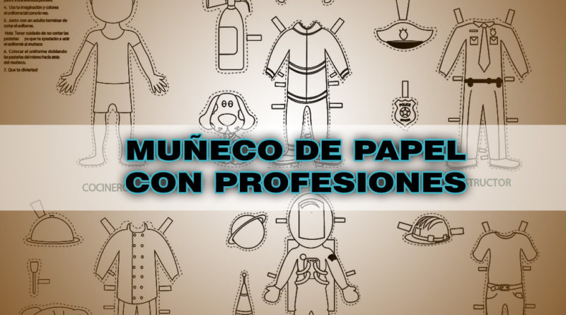 Muñeco de papel con profesiones pdf