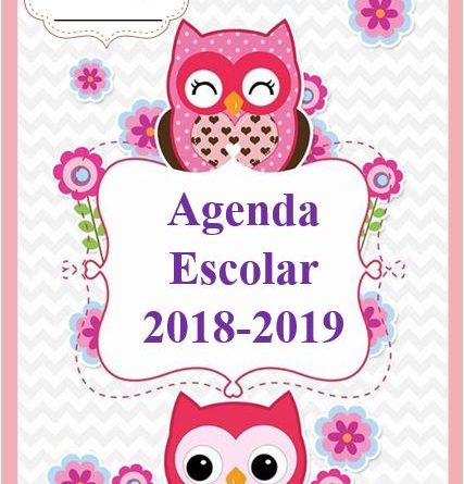 Agenda escolar 2018 Búho editable gratis
