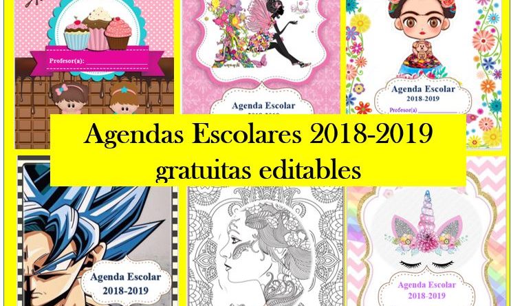 6 agendas escolares 2018-2019 gratuitas editables