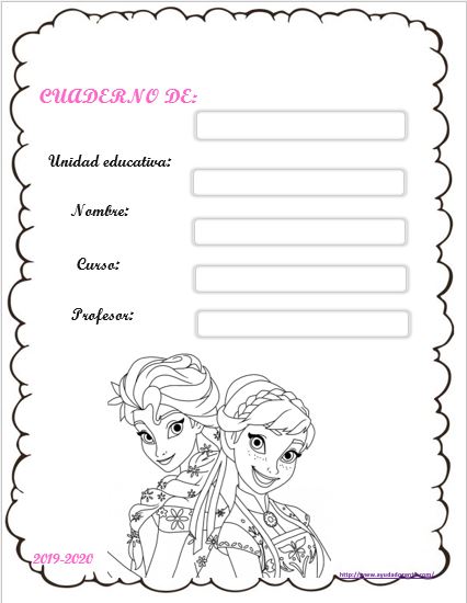 Carátulas para cuadernos niñas imprimir - AYUDA DOCENTE