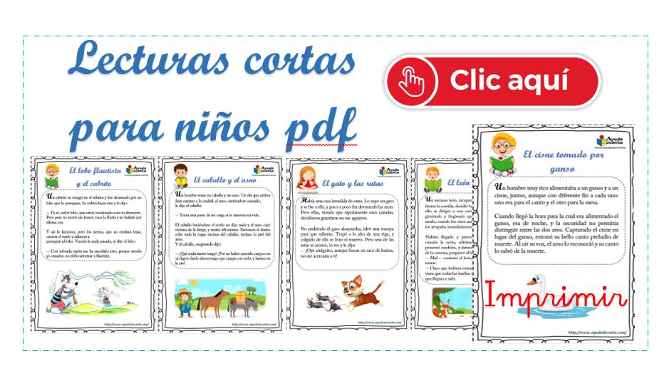 mezcla Interacción burbuja Lecturas cortas para niños de primaria pdf - AYUDA DOCENTE