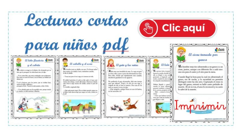Lecturas cortas para niños de primaria pdf